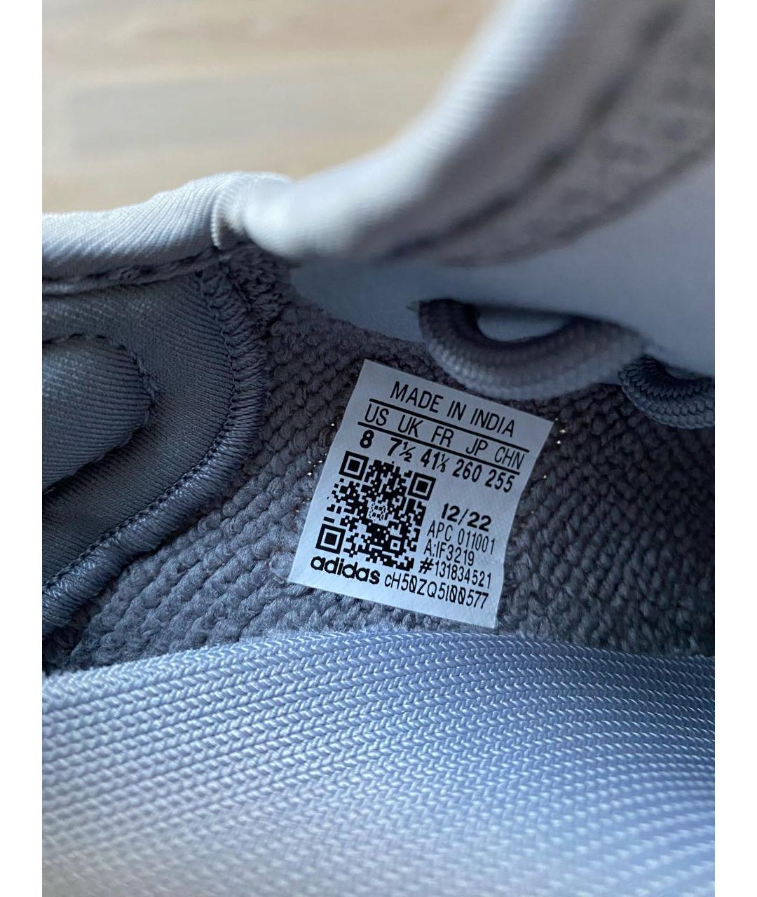 ADIDAS YEEZY Серые текстильные низкие кроссовки / кеды, фото 6