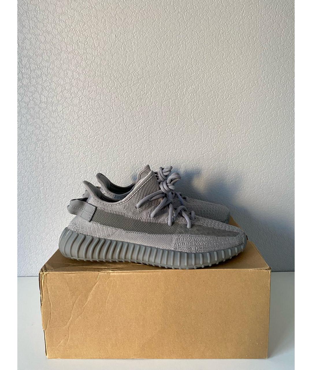 ADIDAS YEEZY Серые текстильные низкие кроссовки / кеды, фото 8