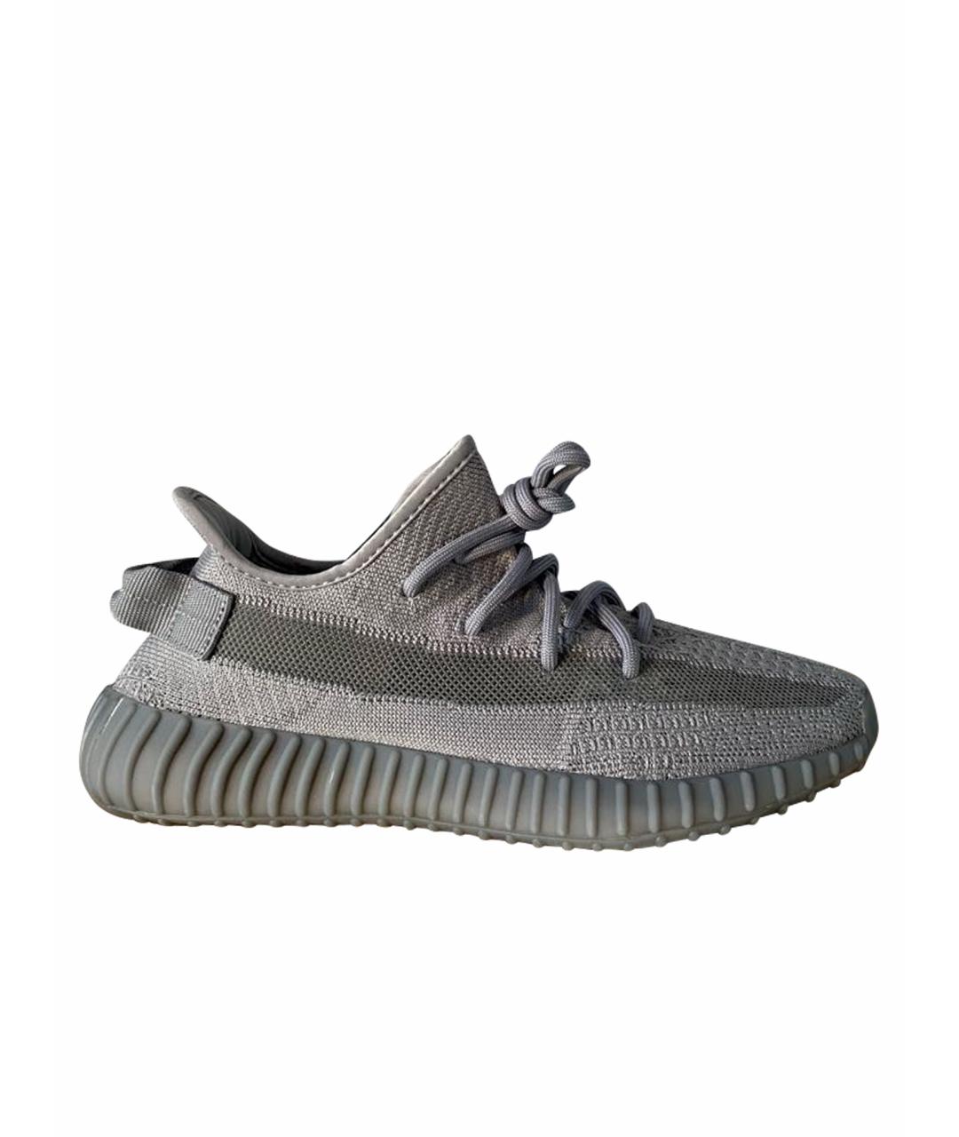 ADIDAS YEEZY Серые текстильные низкие кроссовки / кеды, фото 1