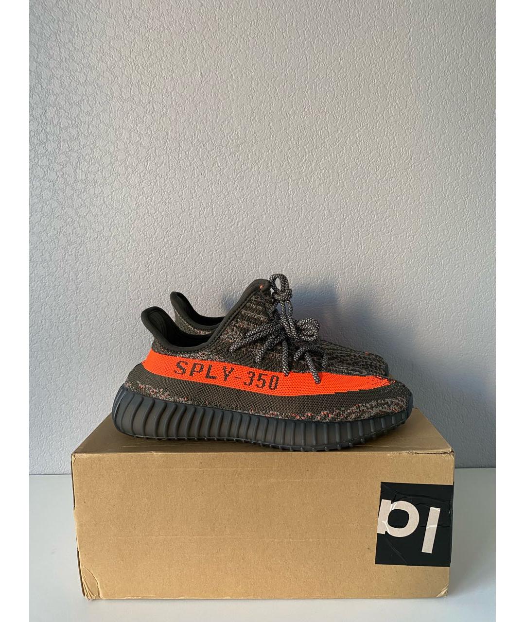 ADIDAS YEEZY Черные текстильные низкие кроссовки / кеды, фото 8