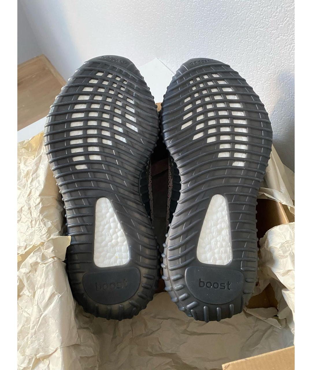 ADIDAS YEEZY Черные текстильные низкие кроссовки / кеды, фото 7