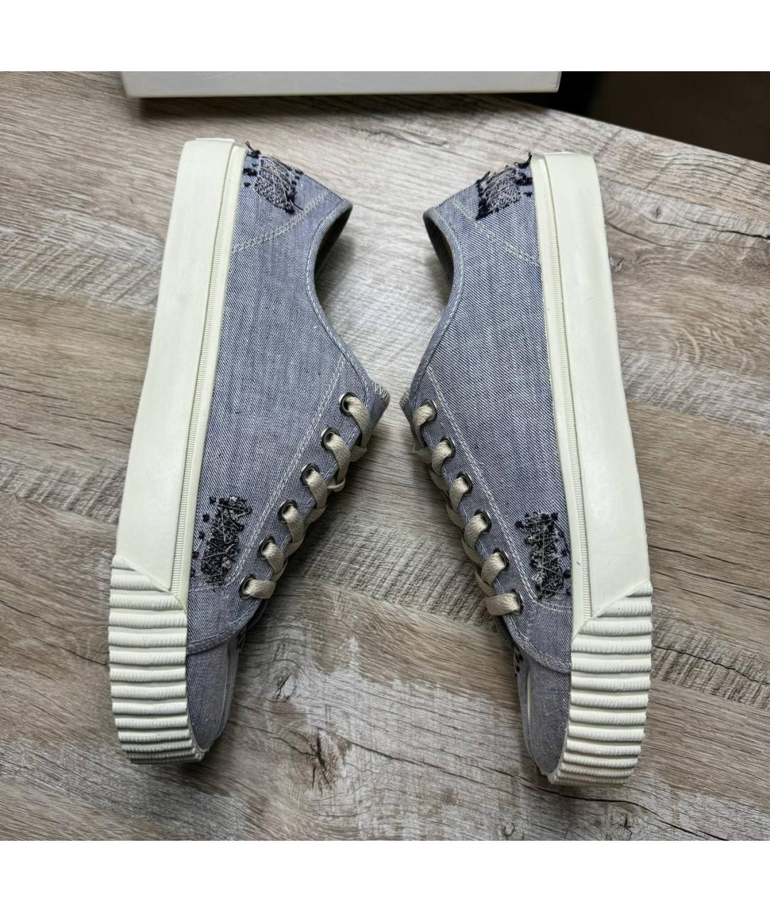 MAISON MARGIELA Голубые низкие кроссовки / кеды, фото 10