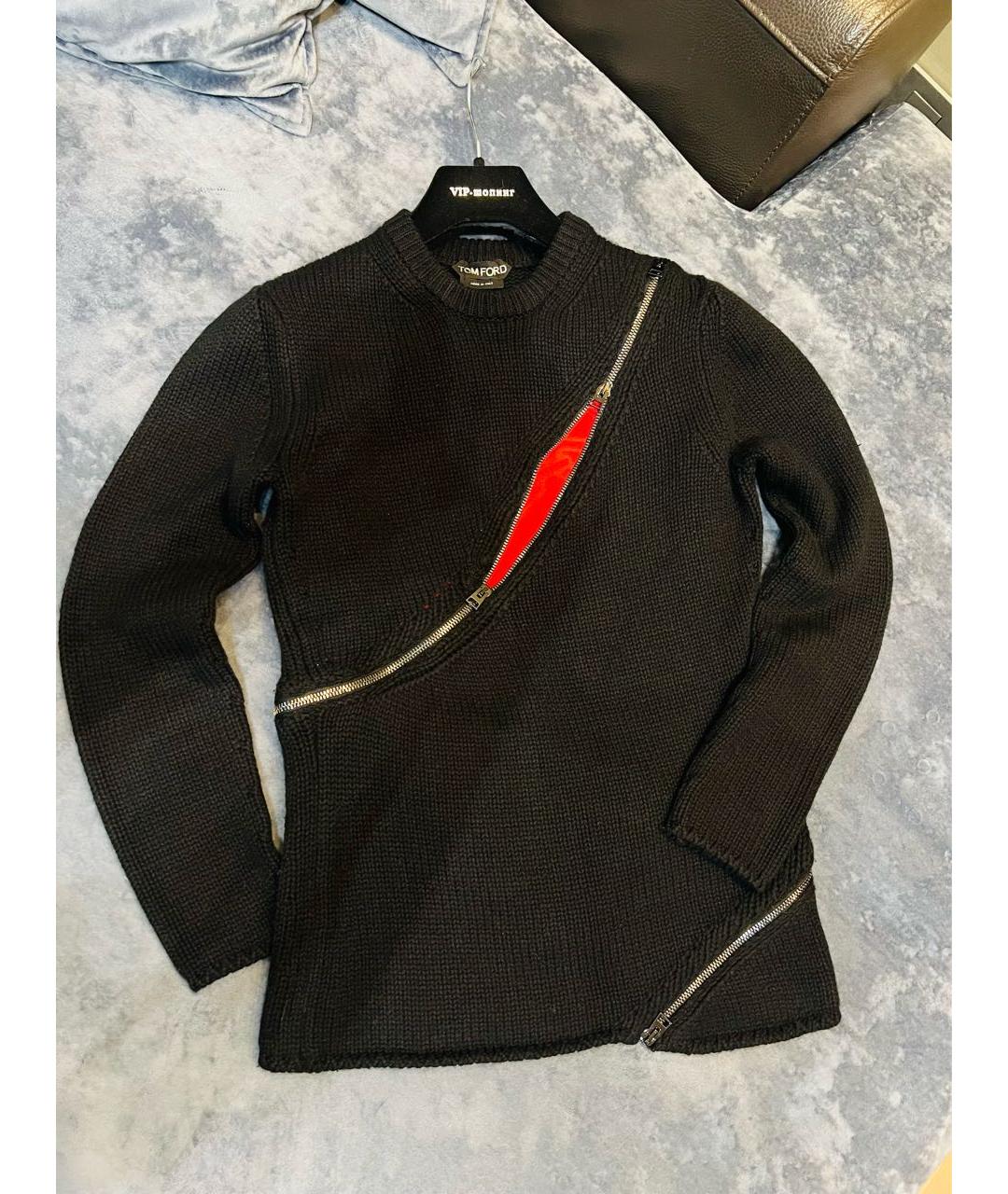 TOM FORD Черный кашемировый джемпер / свитер, фото 4