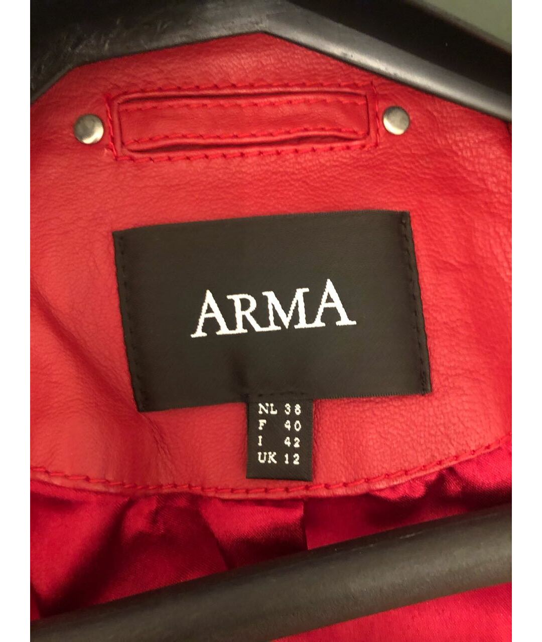 ARMA Красная кожаная куртка, фото 4
