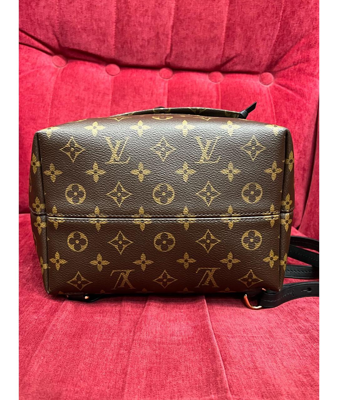 LOUIS VUITTON Коричневый кожаный рюкзак, фото 4