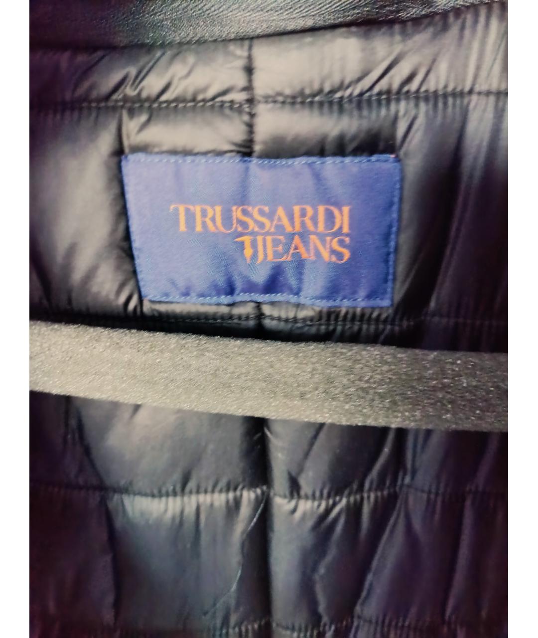 TRUSSARDI JEANS Черная полиэстеровая куртка, фото 4