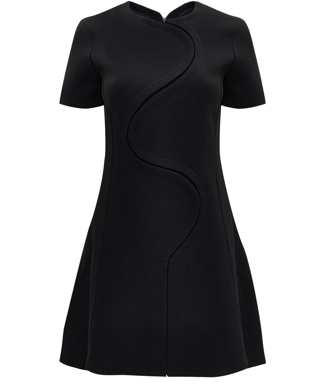 CHRISTIAN DIOR Черное шерстяное повседневное платье, фото 1