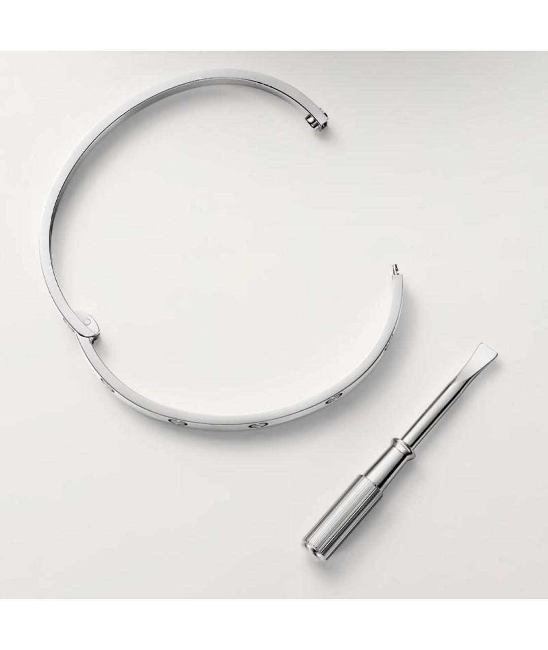 CARTIER Серебрянный браслет из белого золота, фото 4