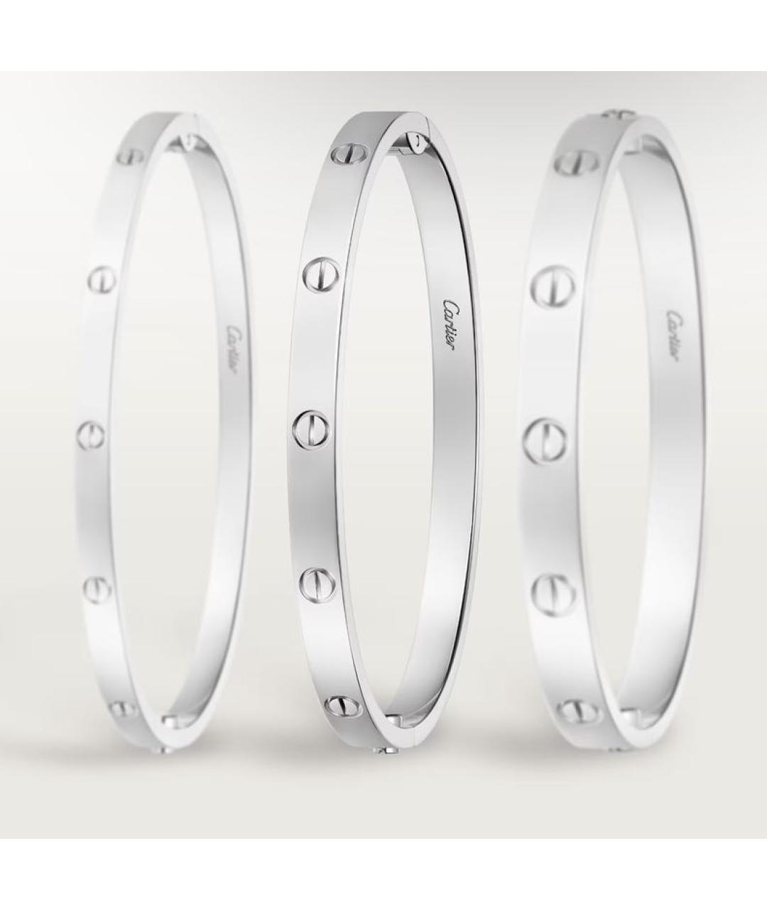 CARTIER Серебрянный браслет из белого золота, фото 5