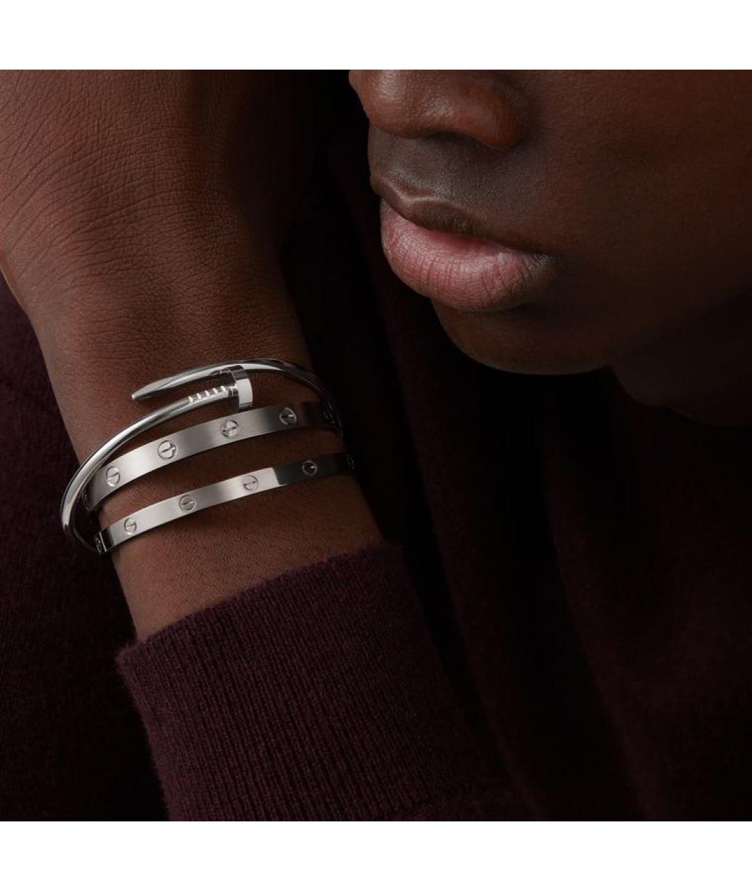 CARTIER Серебрянный браслет из белого золота, фото 3