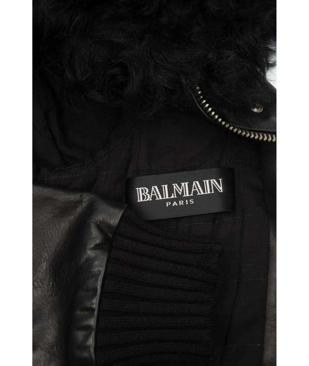 BALMAIN Черная кожаная куртка, фото 2