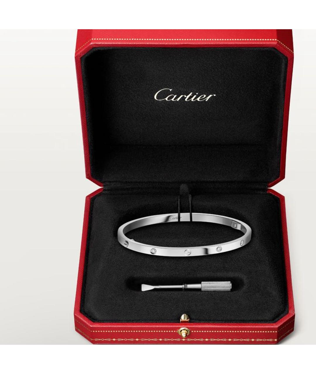 CARTIER Серебрянный браслет из белого золота, фото 5