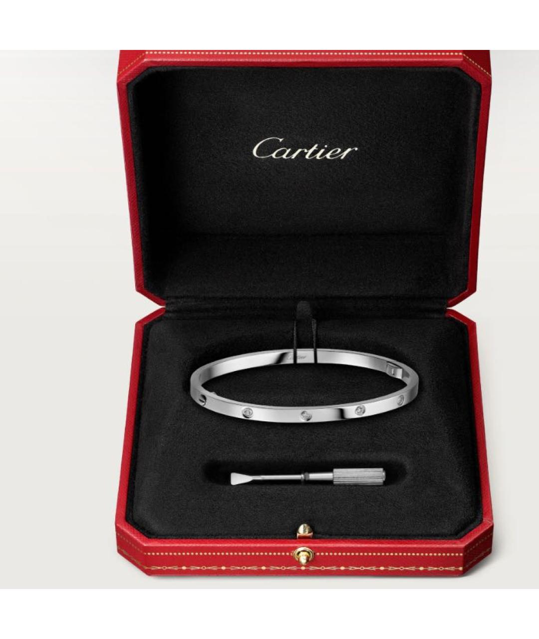 CARTIER Серебрянный браслет из белого золота, фото 4