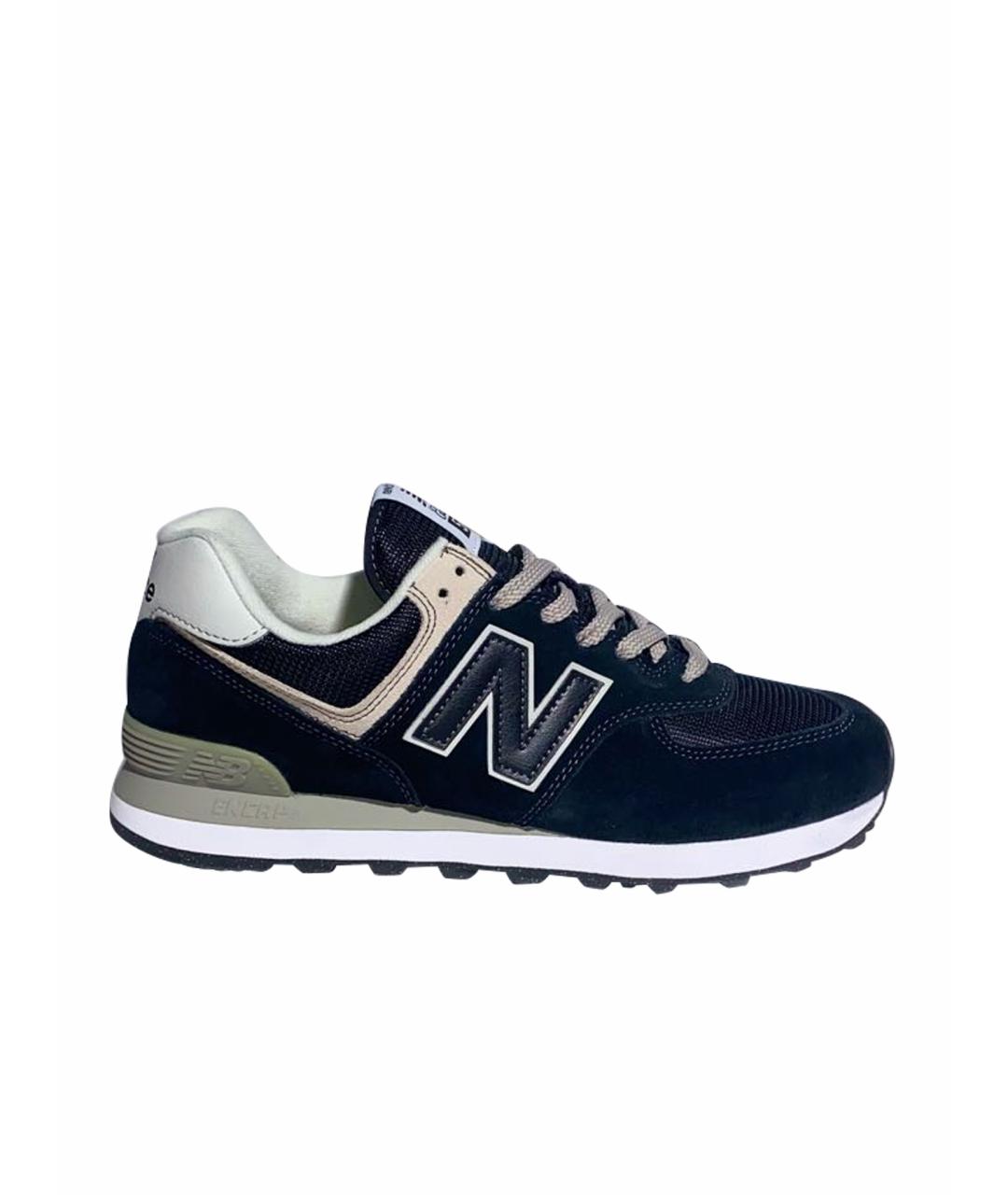 NEW BALANCE Синие кожаные низкие кроссовки / кеды, фото 1