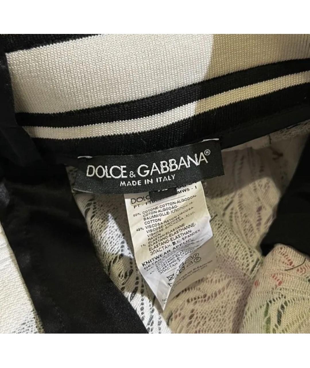 DOLCE&GABBANA Мульти хлопковые спортивные брюки и шорты, фото 4