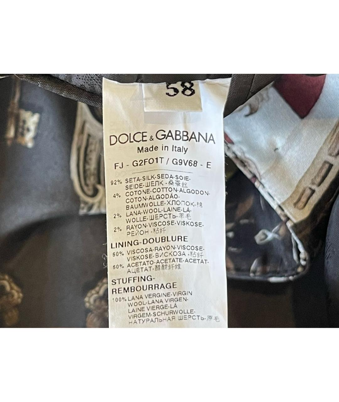 DOLCE&GABBANA Черный шелковый пиджак, фото 4