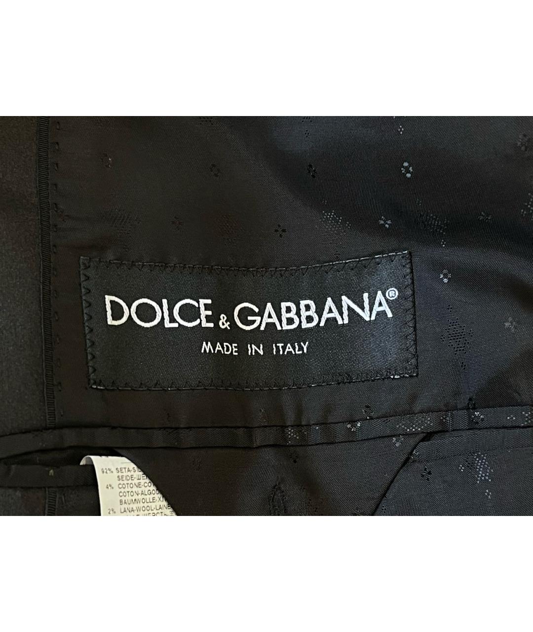 DOLCE&GABBANA Черный шелковый пиджак, фото 5