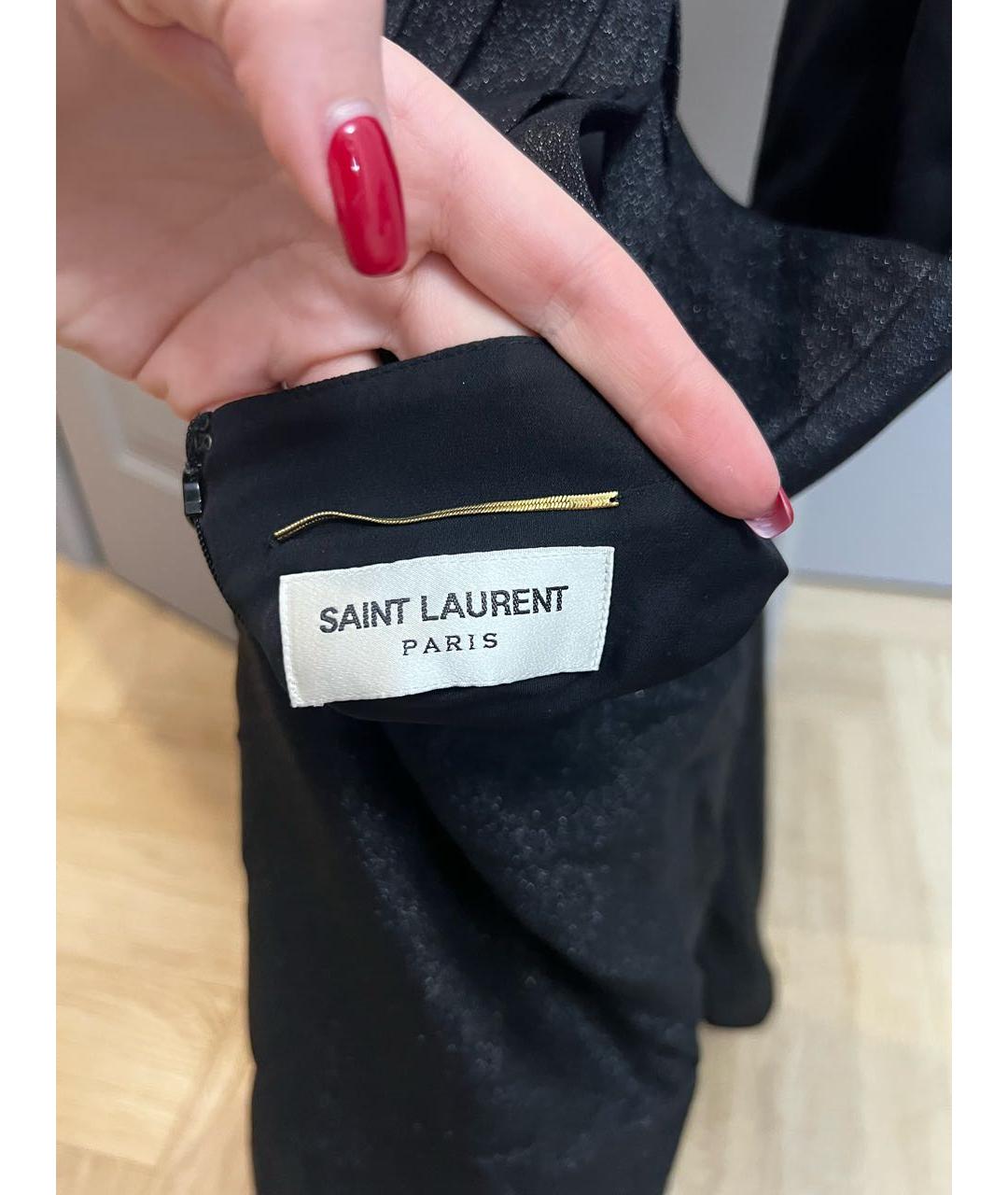 SAINT LAURENT Черное вечернее платье, фото 3