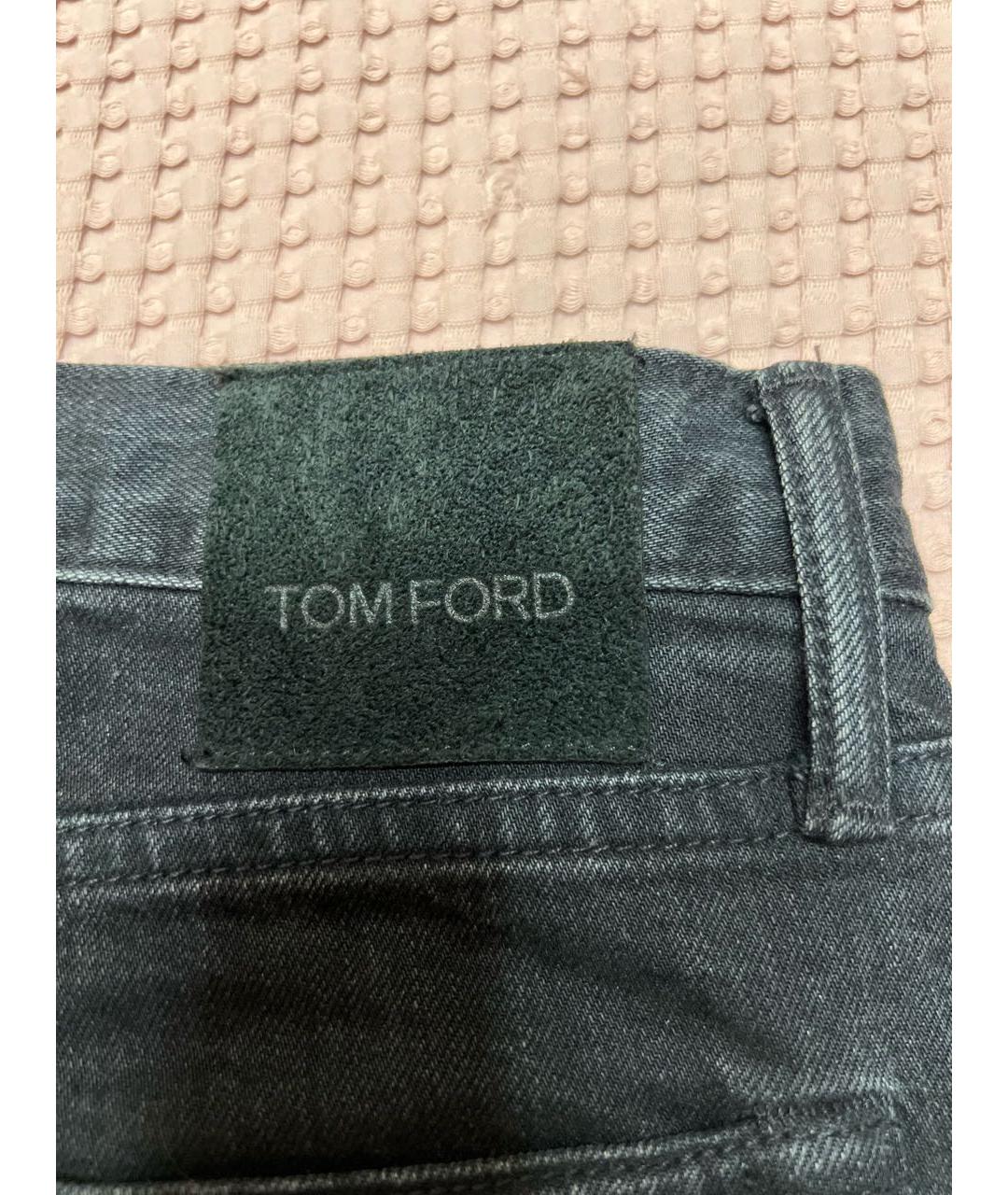 TOM FORD Черные хлопковые джинсы скинни, фото 6