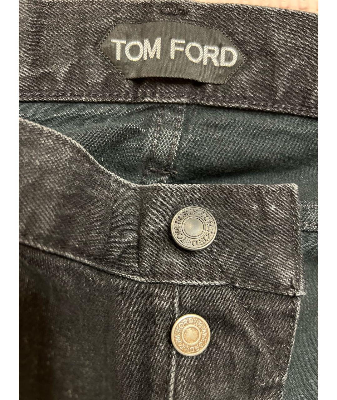 TOM FORD Черные хлопковые джинсы скинни, фото 3