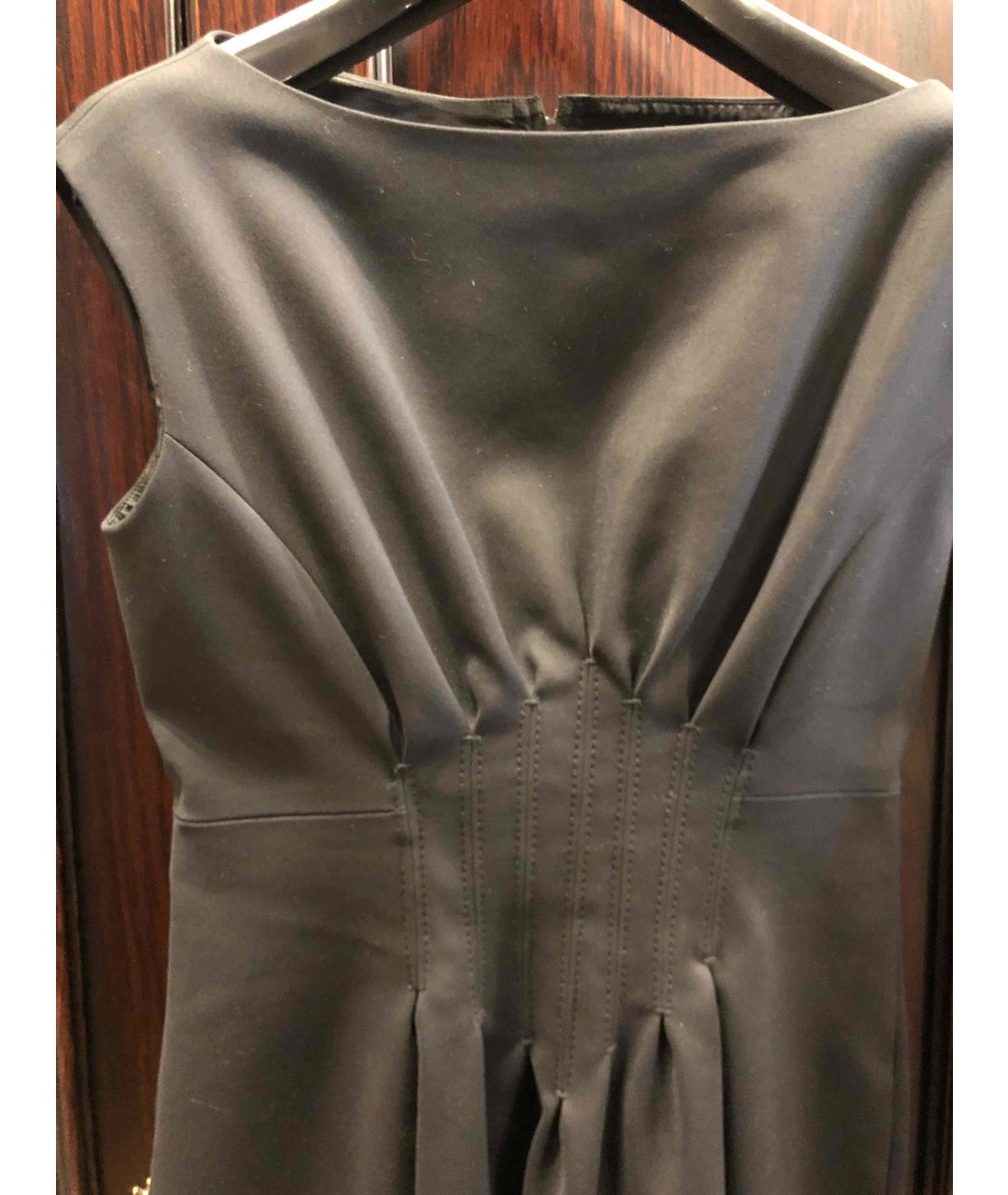 SPORTMAX Черное шелковое повседневное платье, фото 3