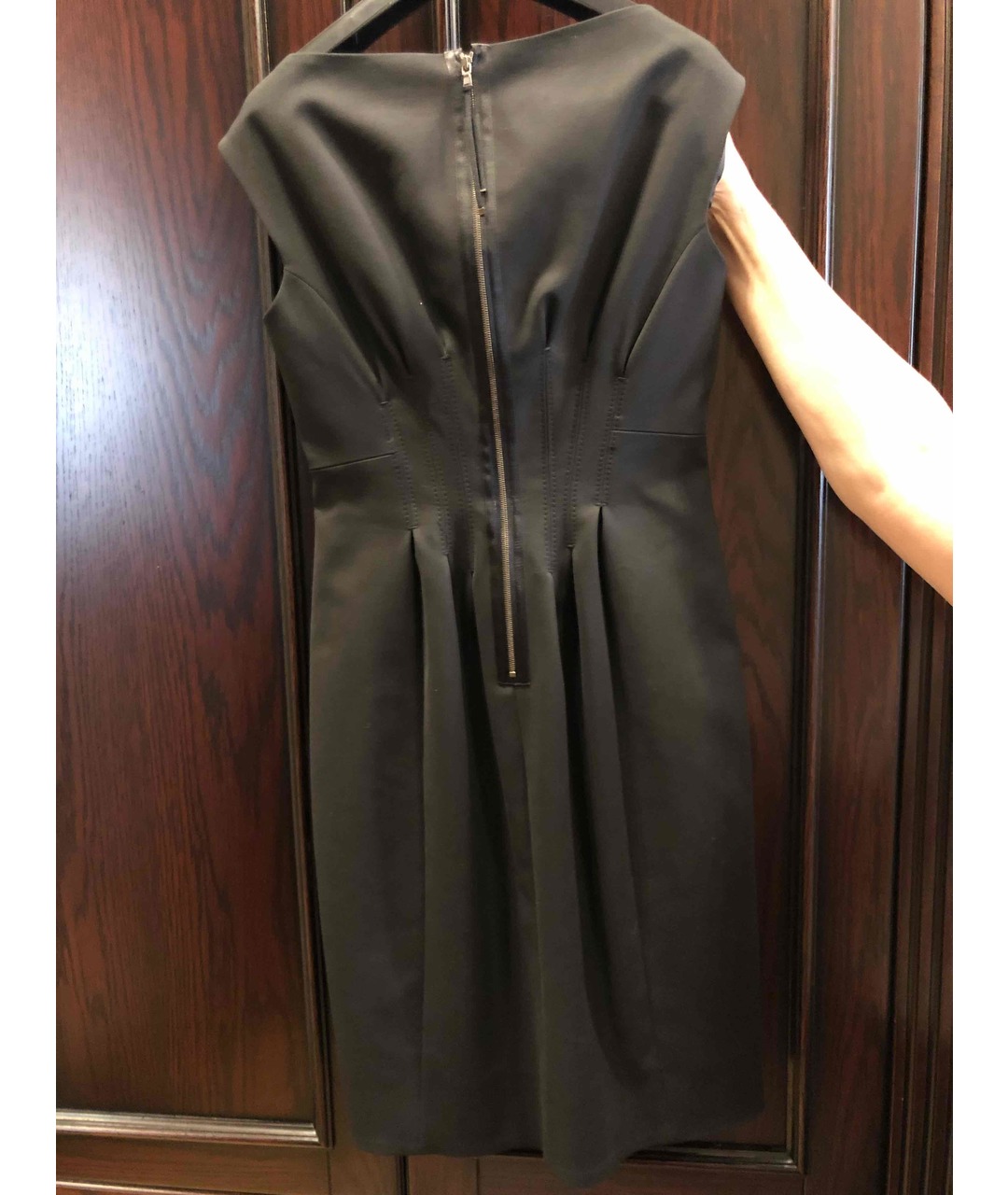 SPORTMAX Черное шелковое повседневное платье, фото 2