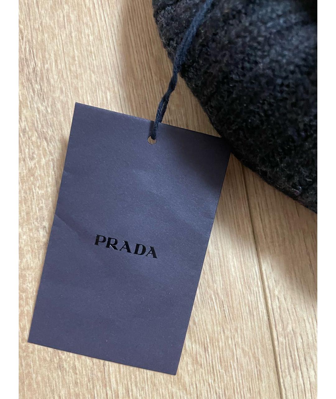 PRADA Антрацитовая шерстяная шапка, фото 6