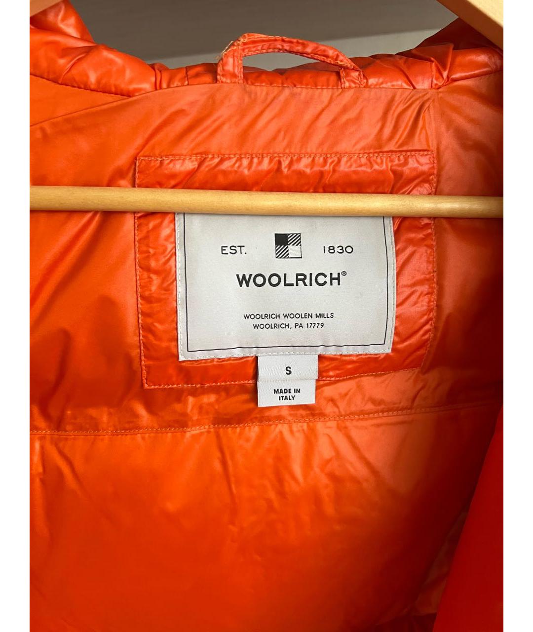 WOOLRICH Оранжевый меховой пуховик, фото 3