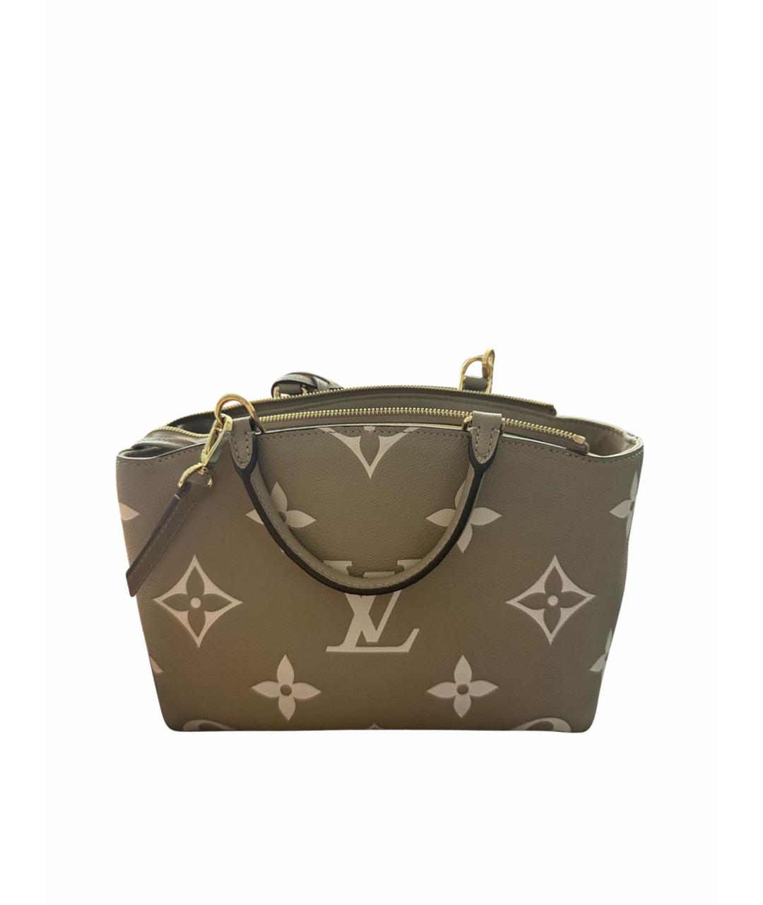 LOUIS VUITTON Бежевая кожаная сумка с короткими ручками, фото 1