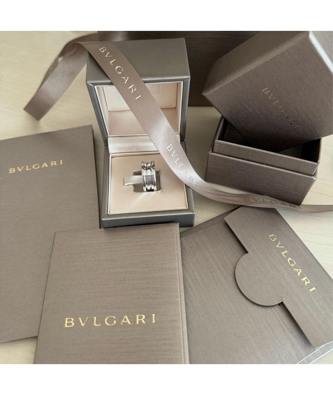 BVLGARI Серебряное кольцо из белого золота, фото 2