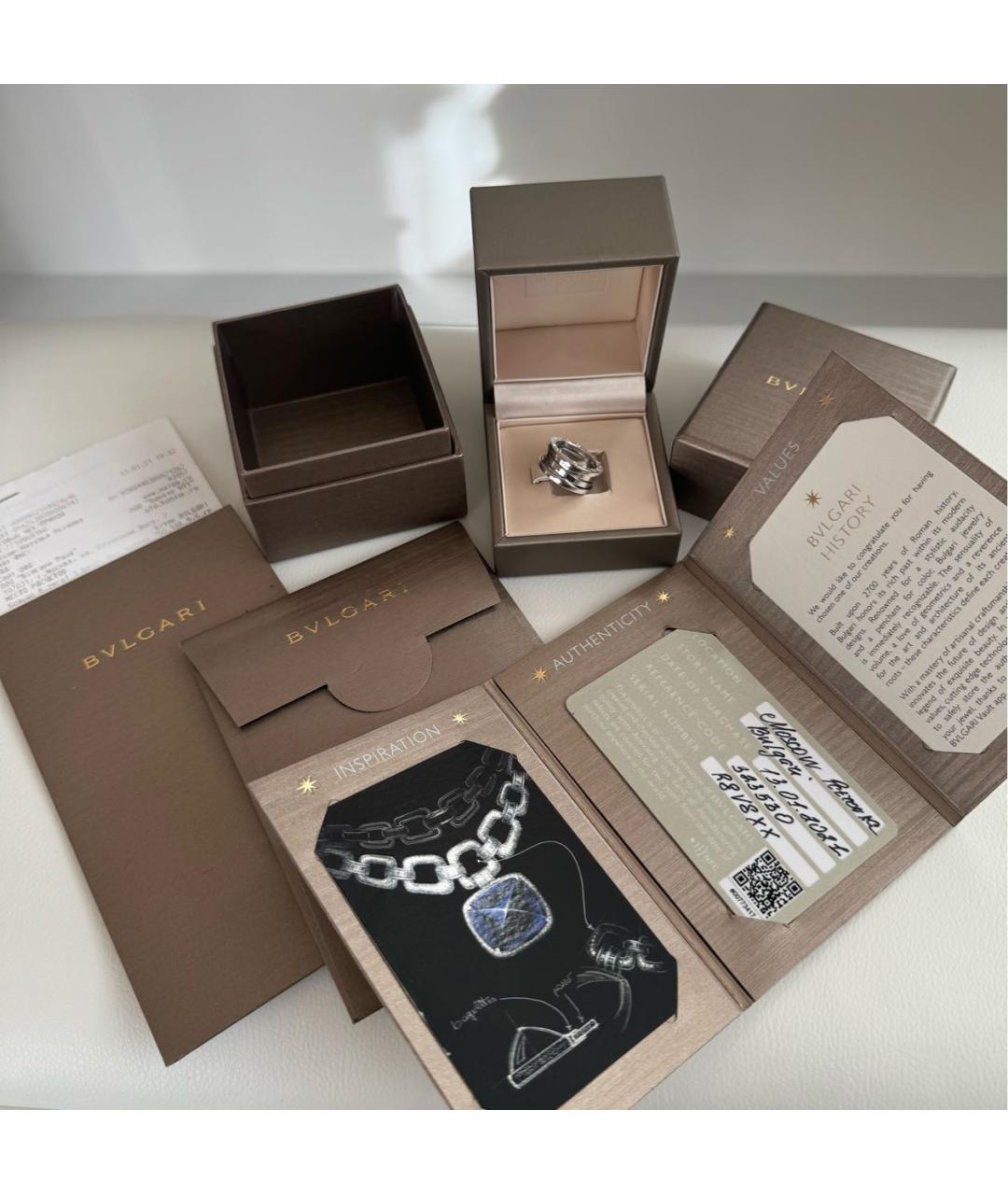 BVLGARI Серебряное кольцо из белого золота, фото 6