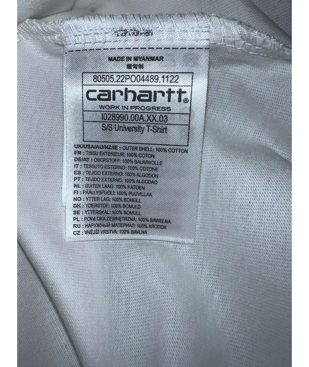 CARHARTT WIP Белая футболка, фото 4