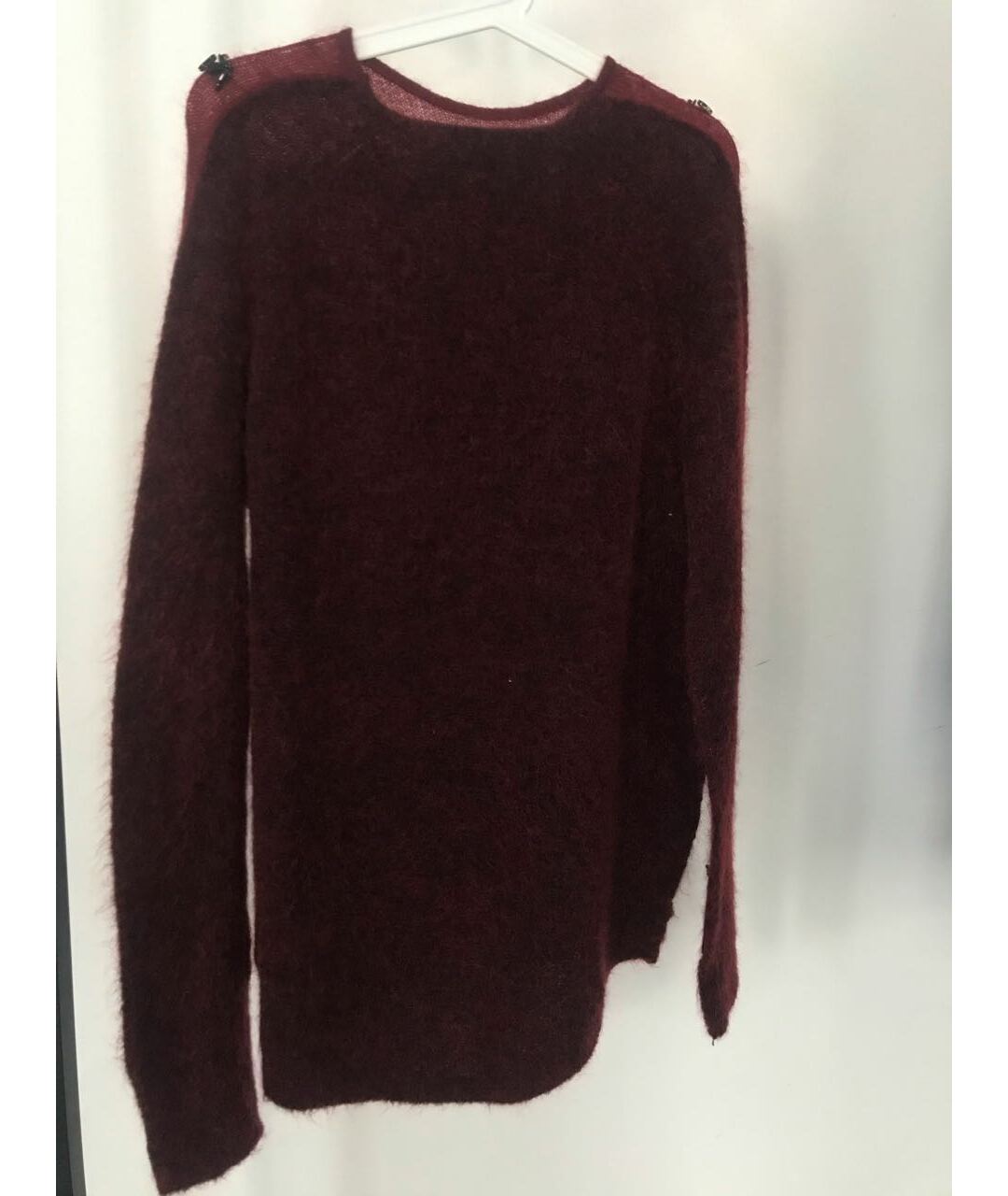 ROCHAS Бордовый шерстяной джемпер / свитер, фото 3