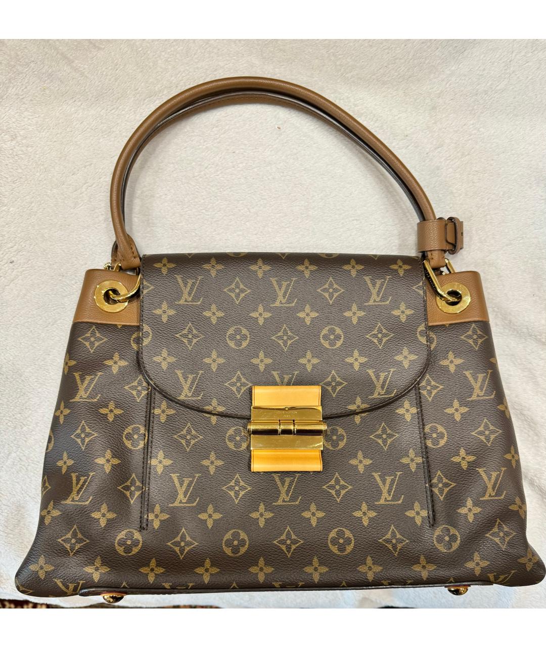 LOUIS VUITTON Коричневая сумка с короткими ручками, фото 6