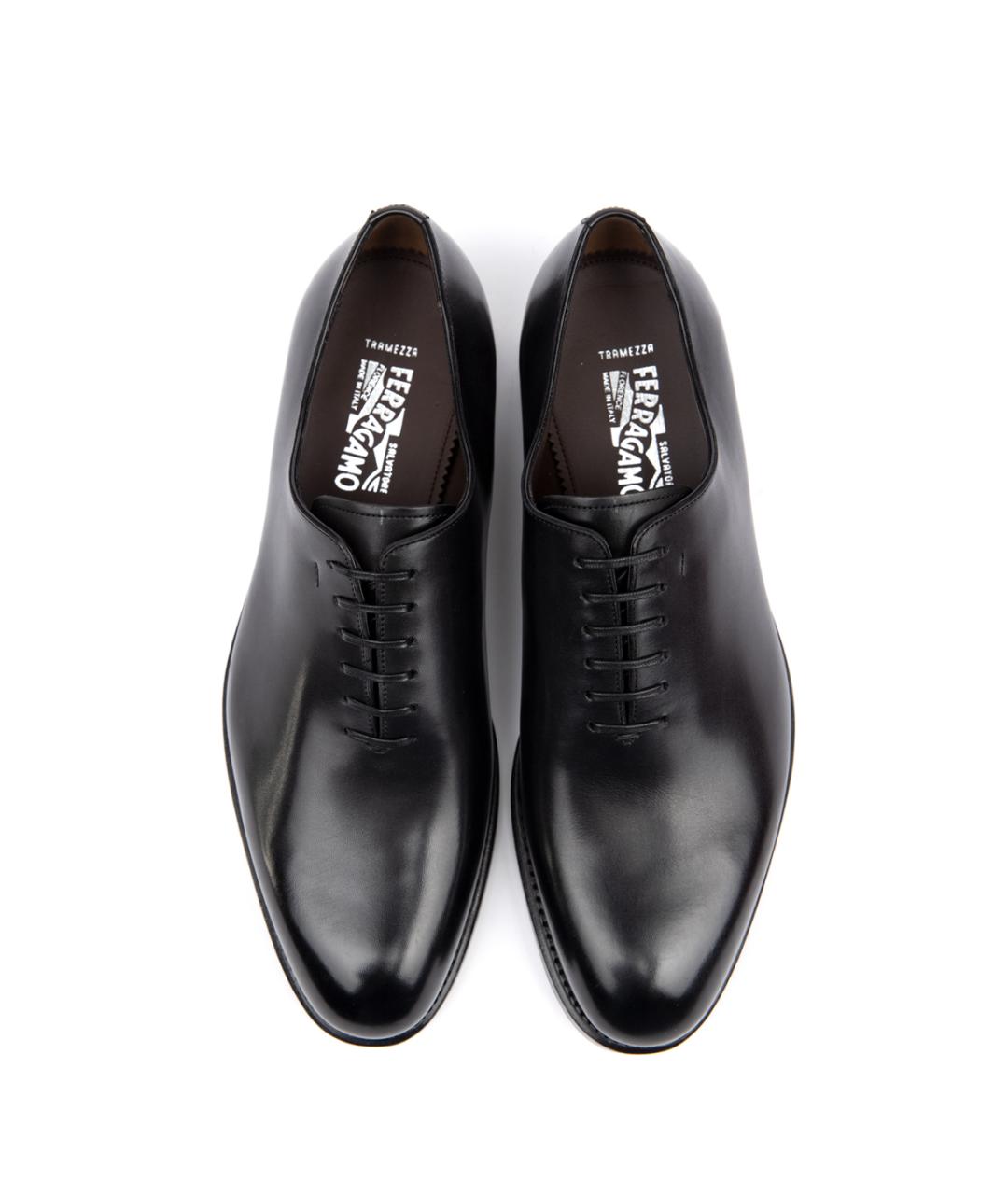 FERRAGAMO Черные кожаные туфли, фото 4