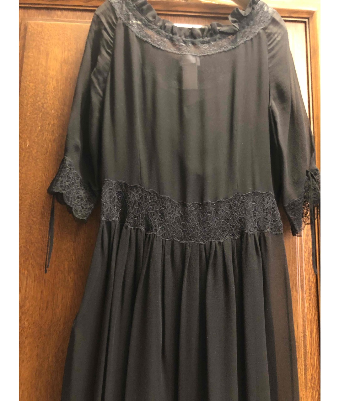 PHILOSOPHY DI ALBERTA FERRETTI Черное шифоновое вечернее платье, фото 4