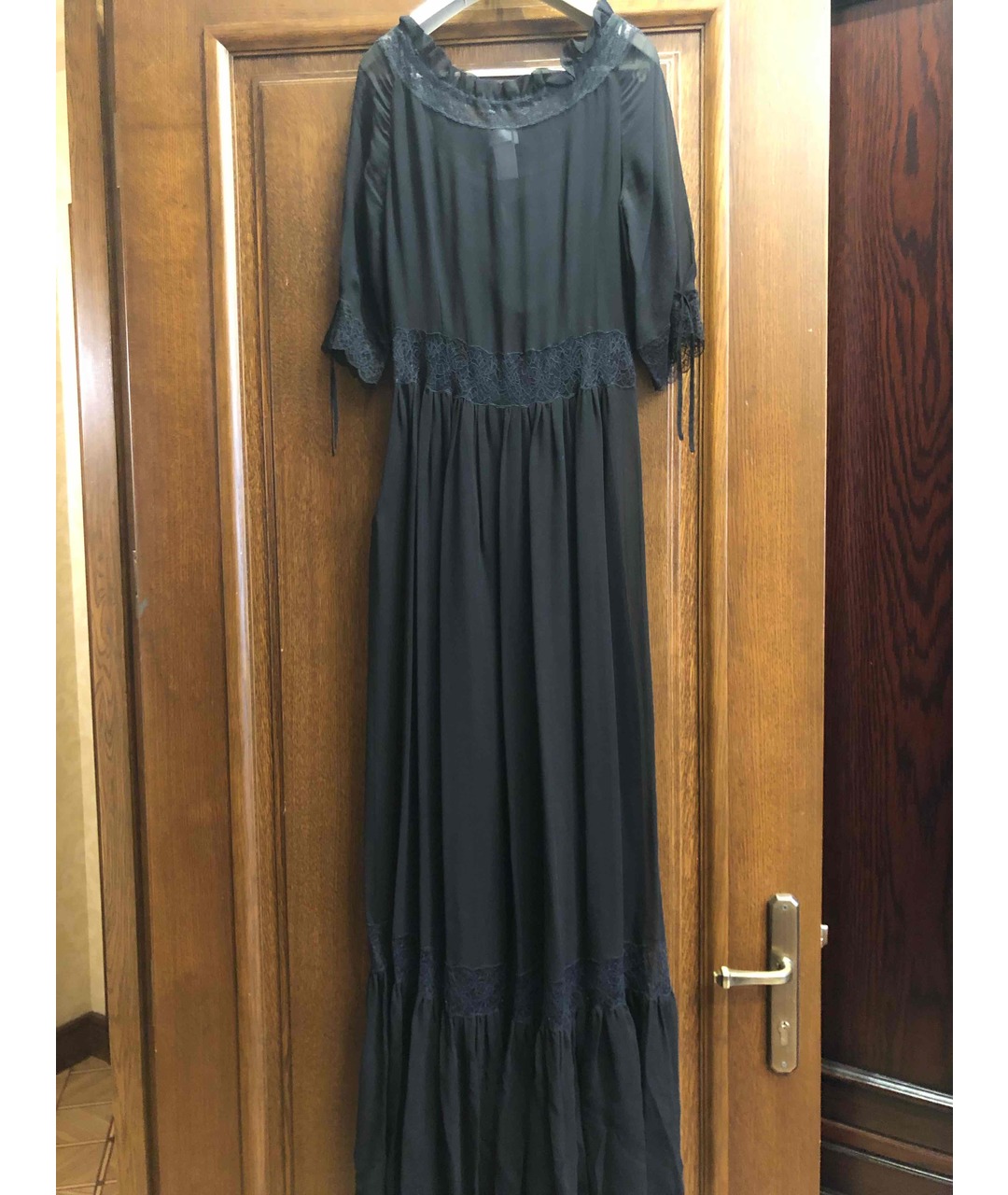 PHILOSOPHY DI ALBERTA FERRETTI Черное шифоновое вечернее платье, фото 2