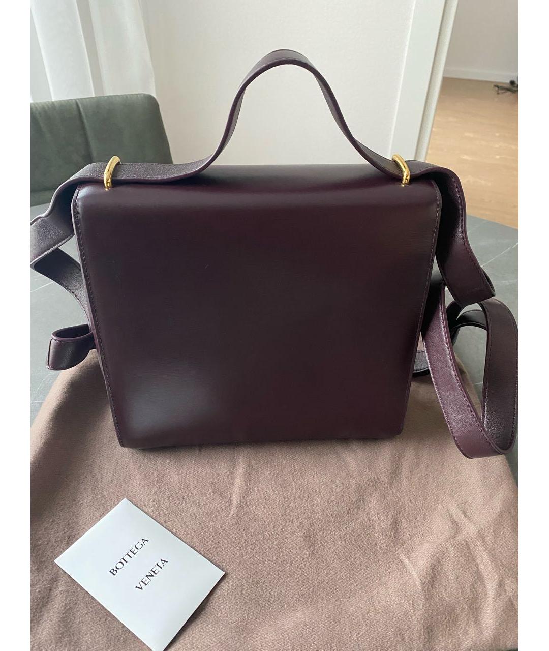 BOTTEGA VENETA Бордовая кожаная сумка через плечо, фото 3