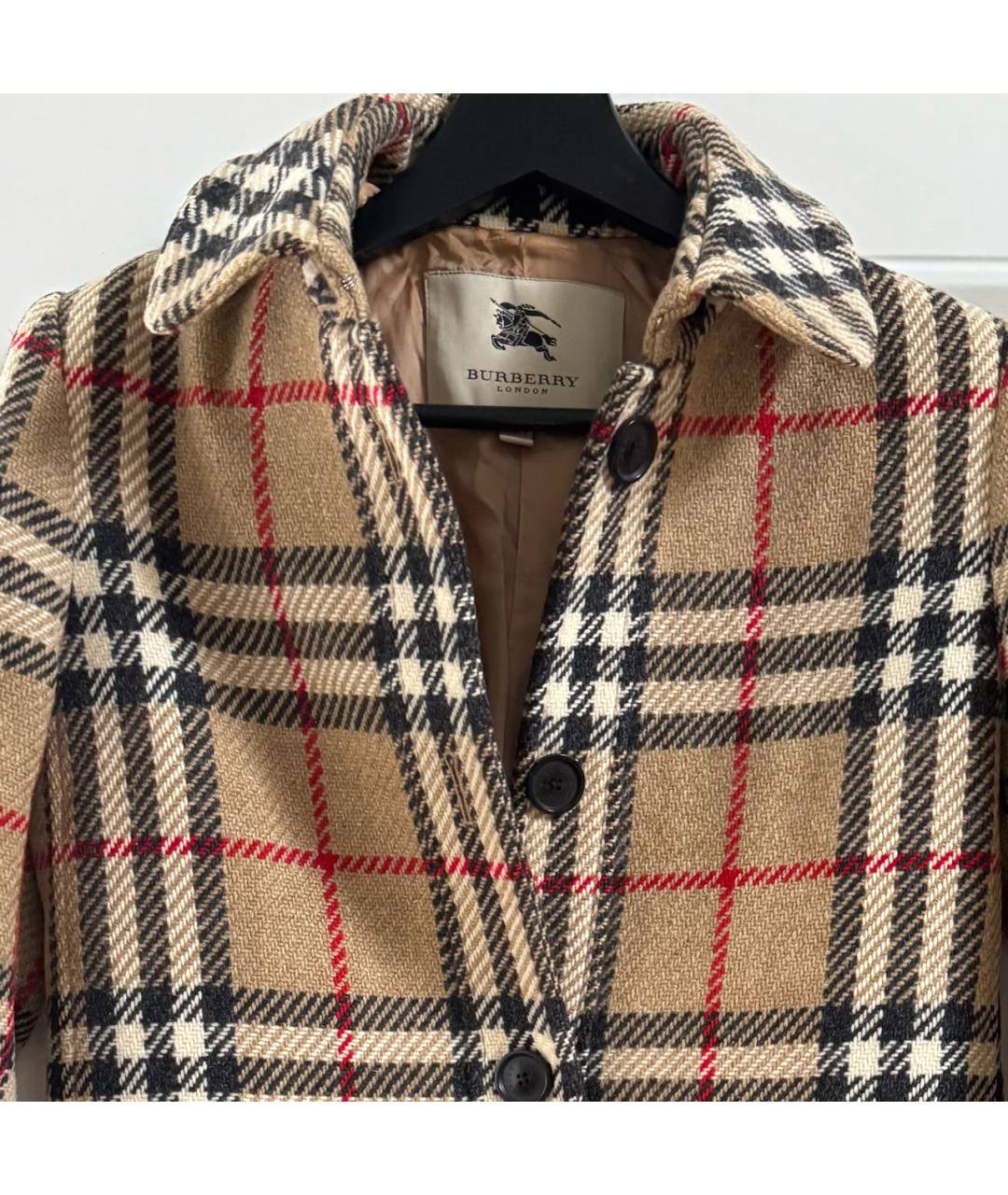 BURBERRY Бежевое шерстяное пальто, фото 4