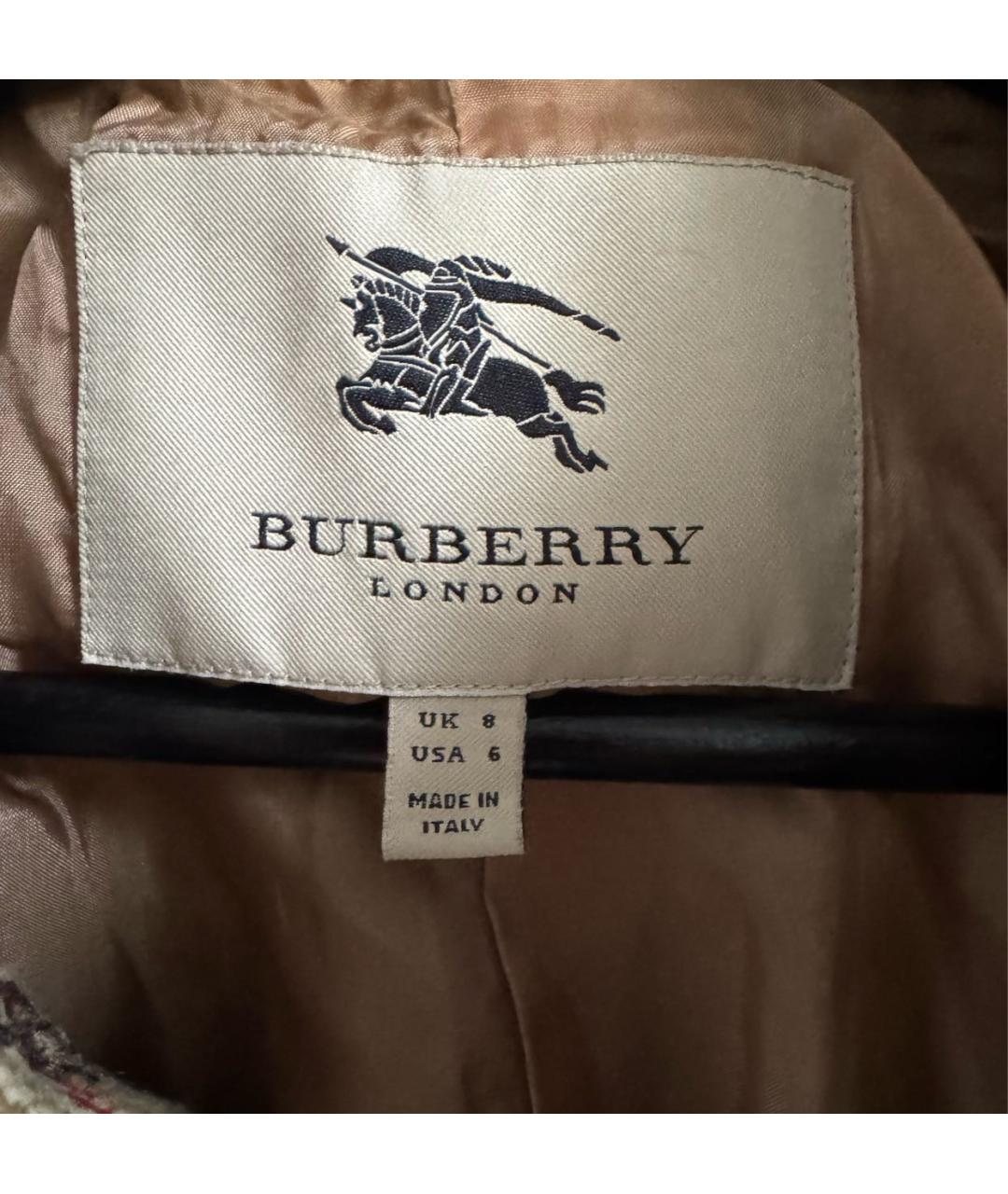 BURBERRY Бежевое шерстяное пальто, фото 3