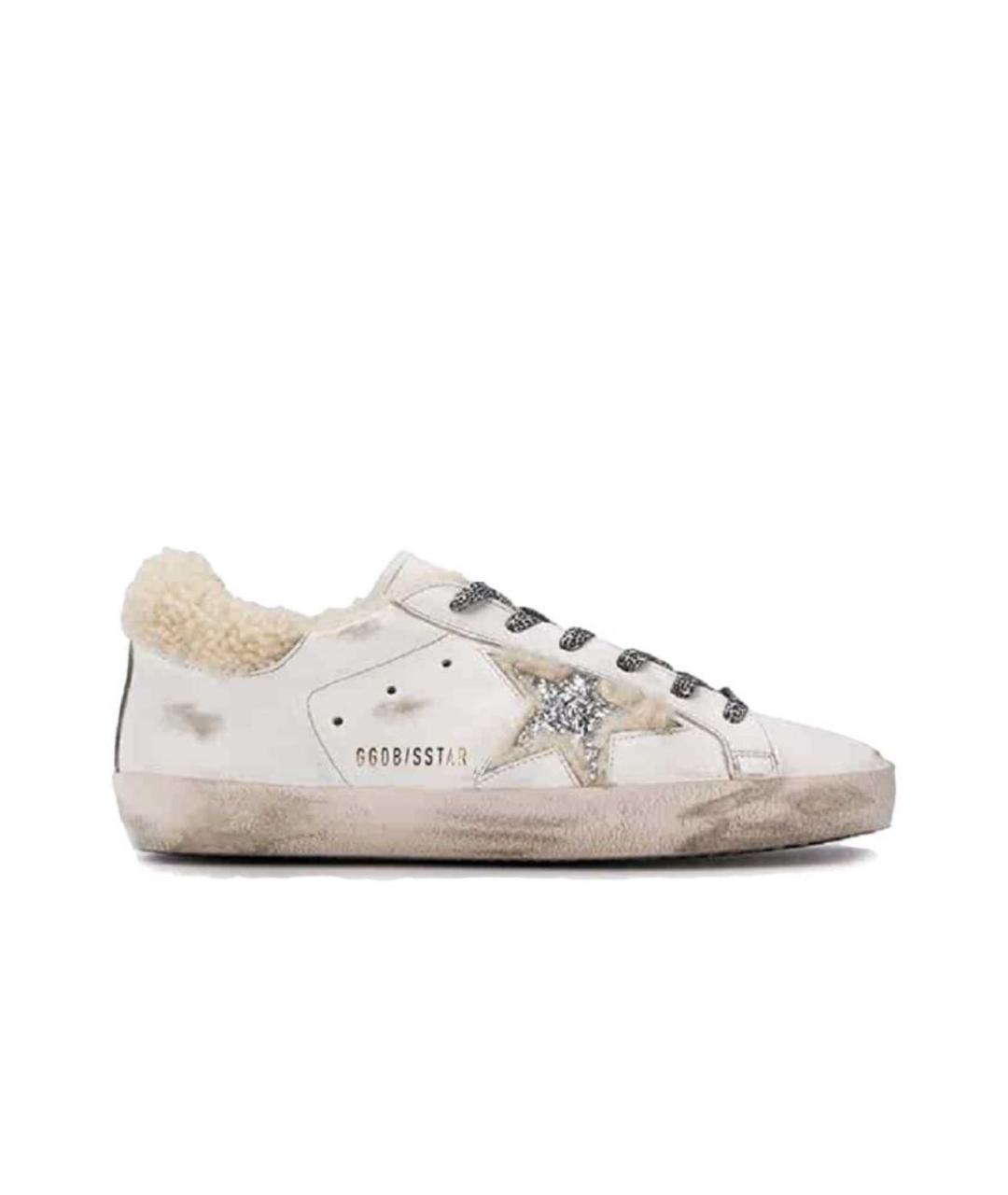 GOLDEN GOOSE DELUXE BRAND Бежевые кожаные кроссовки, фото 1