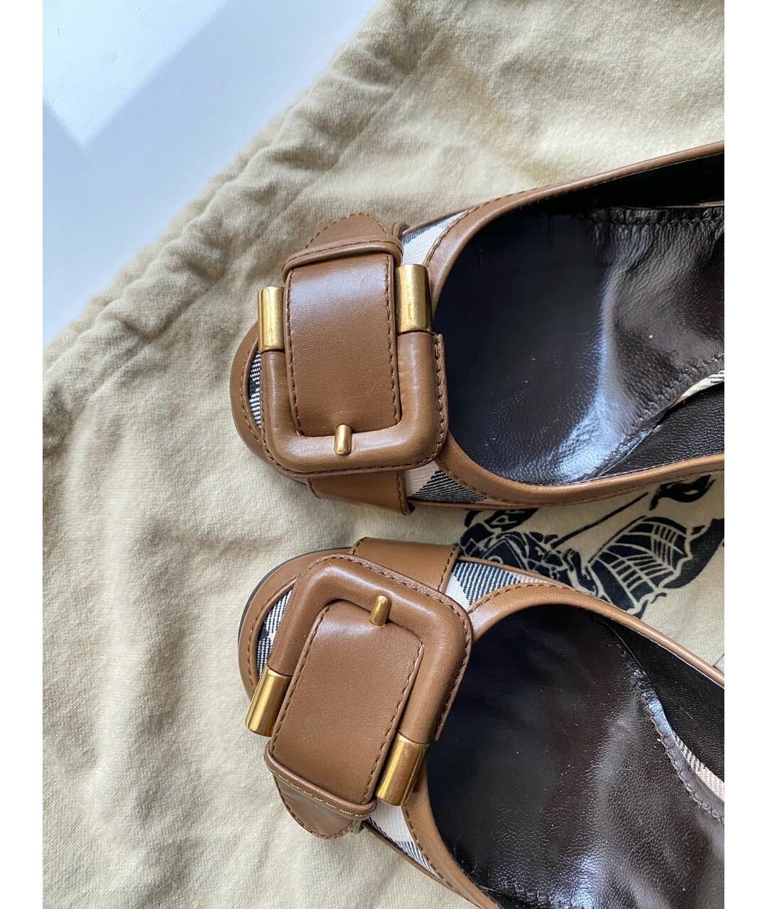 BURBERRY Коричневые кожаные туфли, фото 4