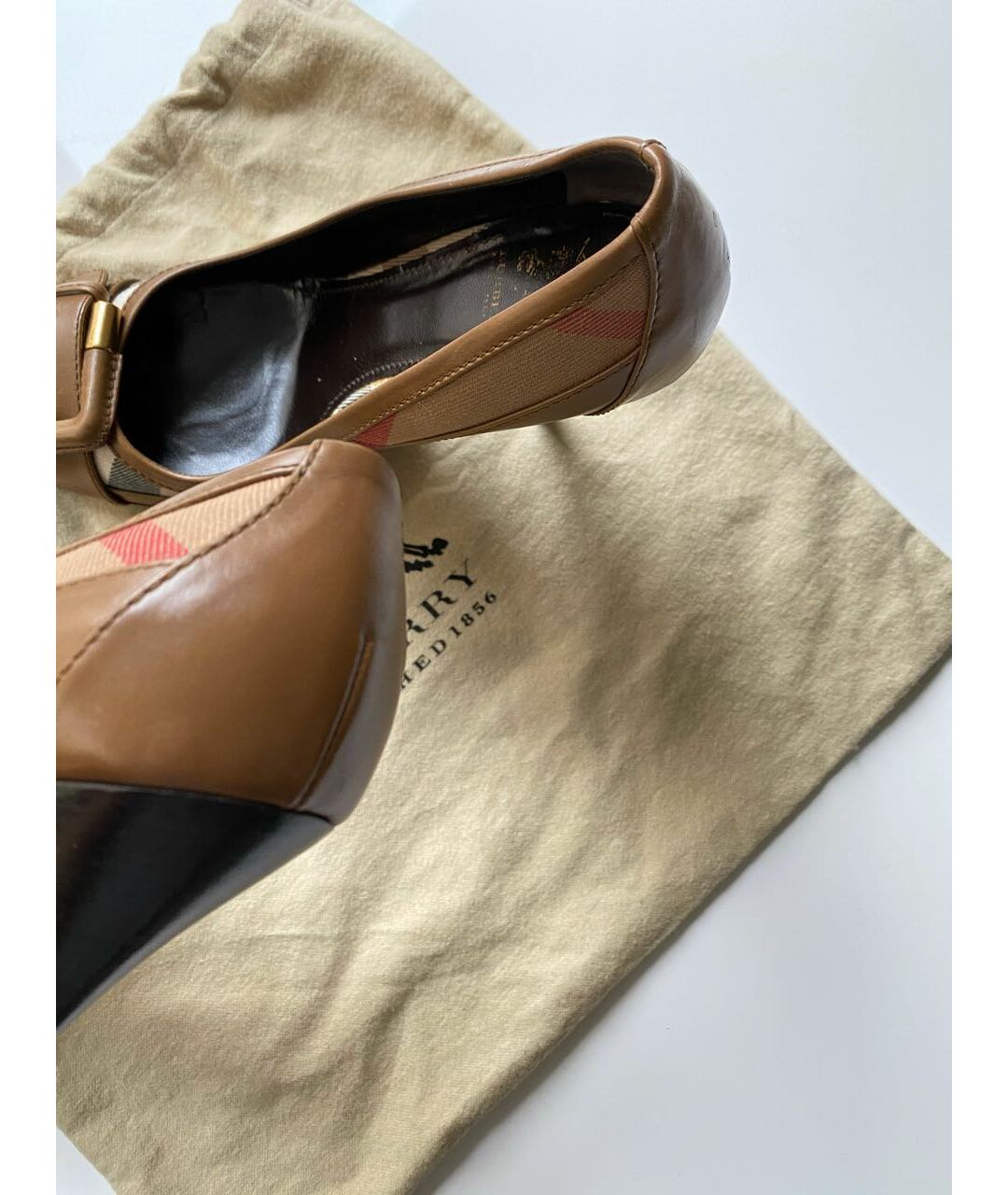 BURBERRY Коричневые кожаные туфли, фото 8