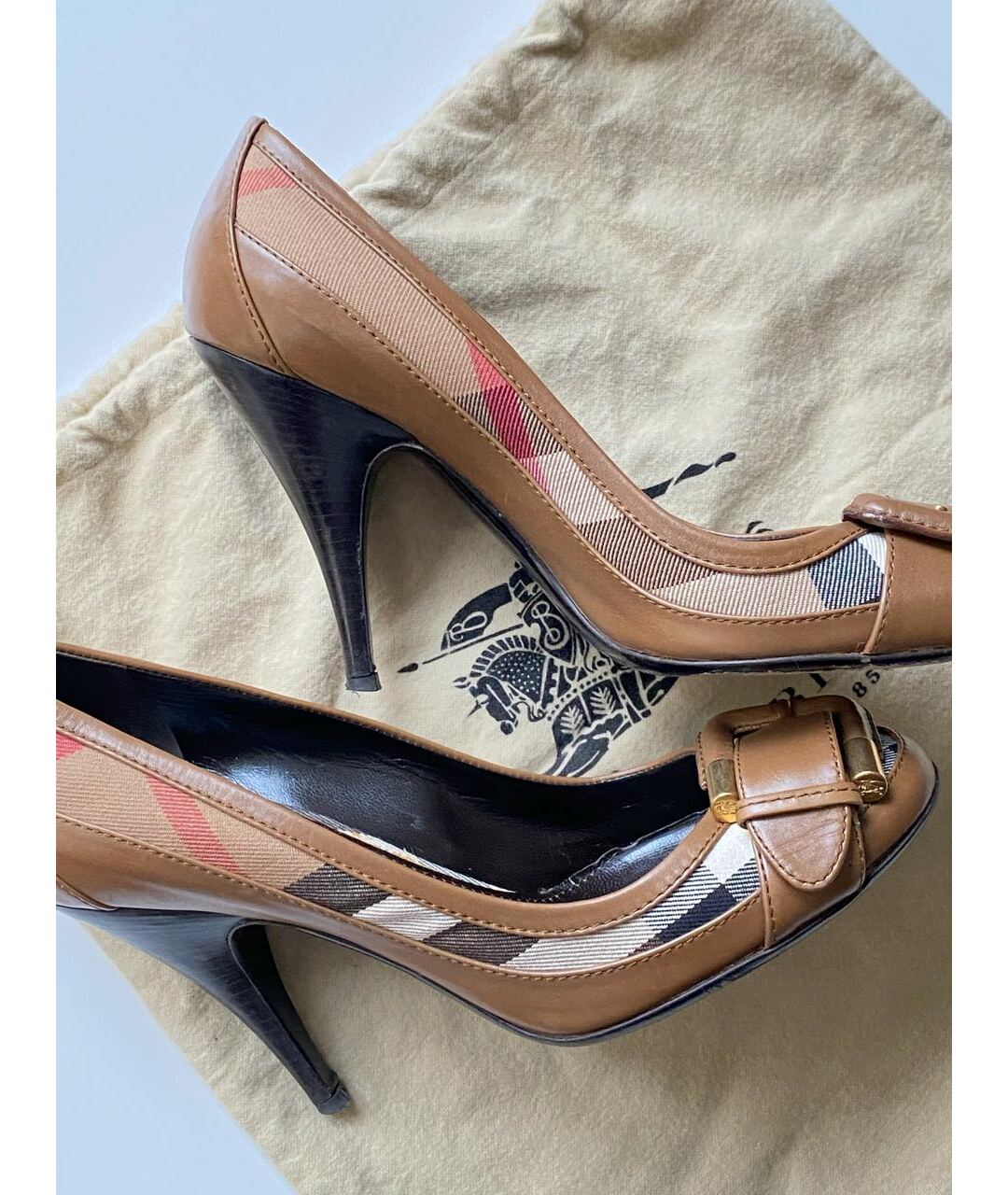 BURBERRY Коричневые кожаные туфли, фото 3