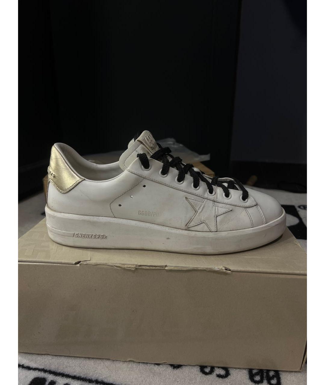 GOLDEN GOOSE DELUXE BRAND Белые кожаные низкие кроссовки / кеды, фото 9