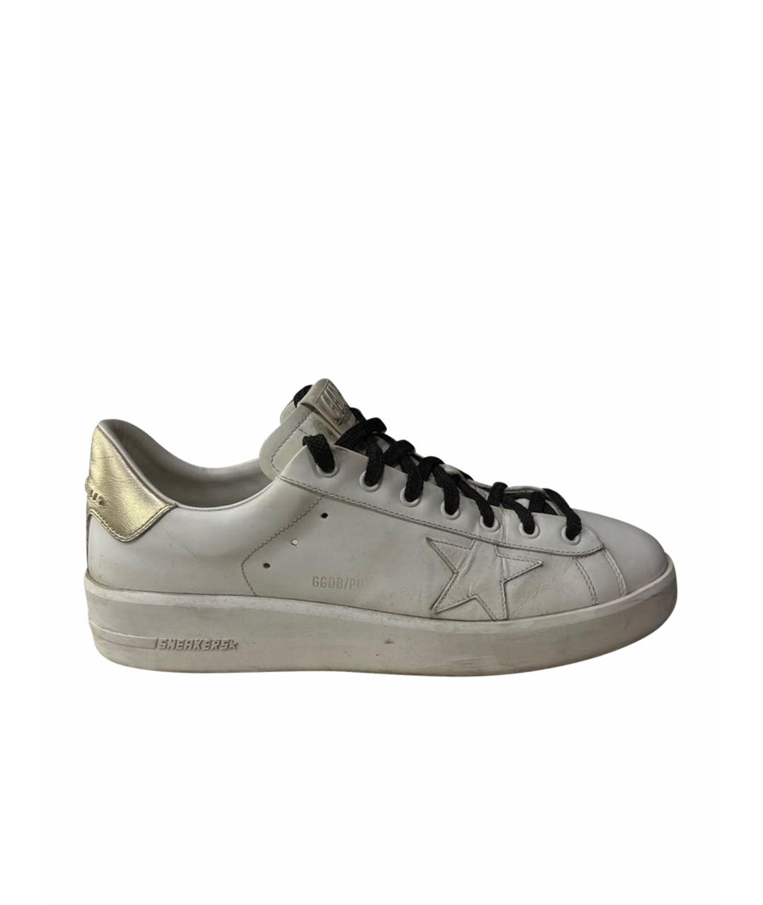 GOLDEN GOOSE DELUXE BRAND Белые кожаные низкие кроссовки / кеды, фото 1