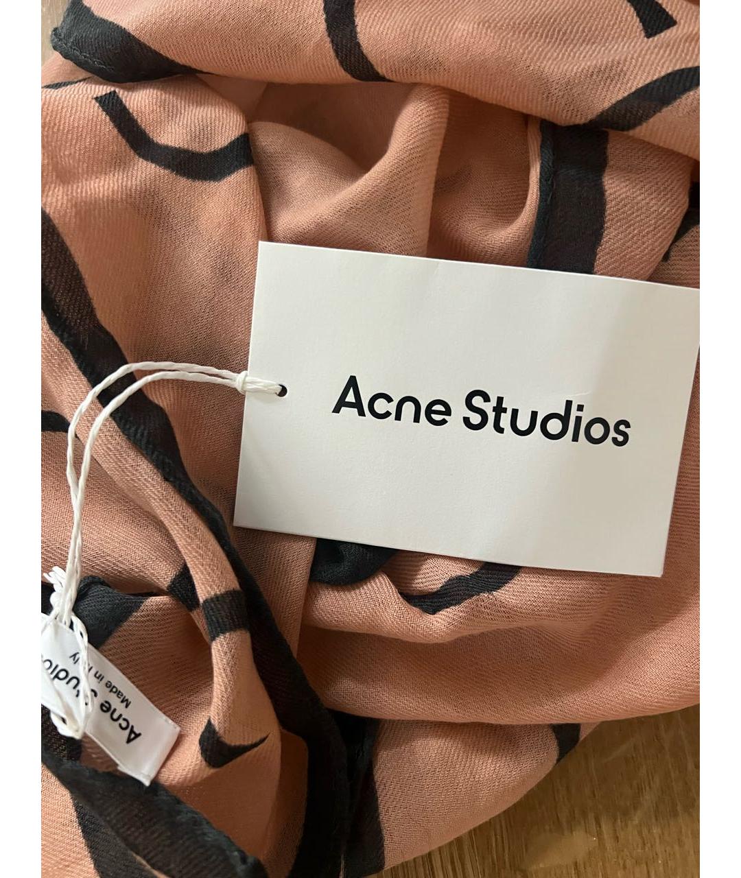 ACNE STUDIOS Бежевый шерстяной платок, фото 6