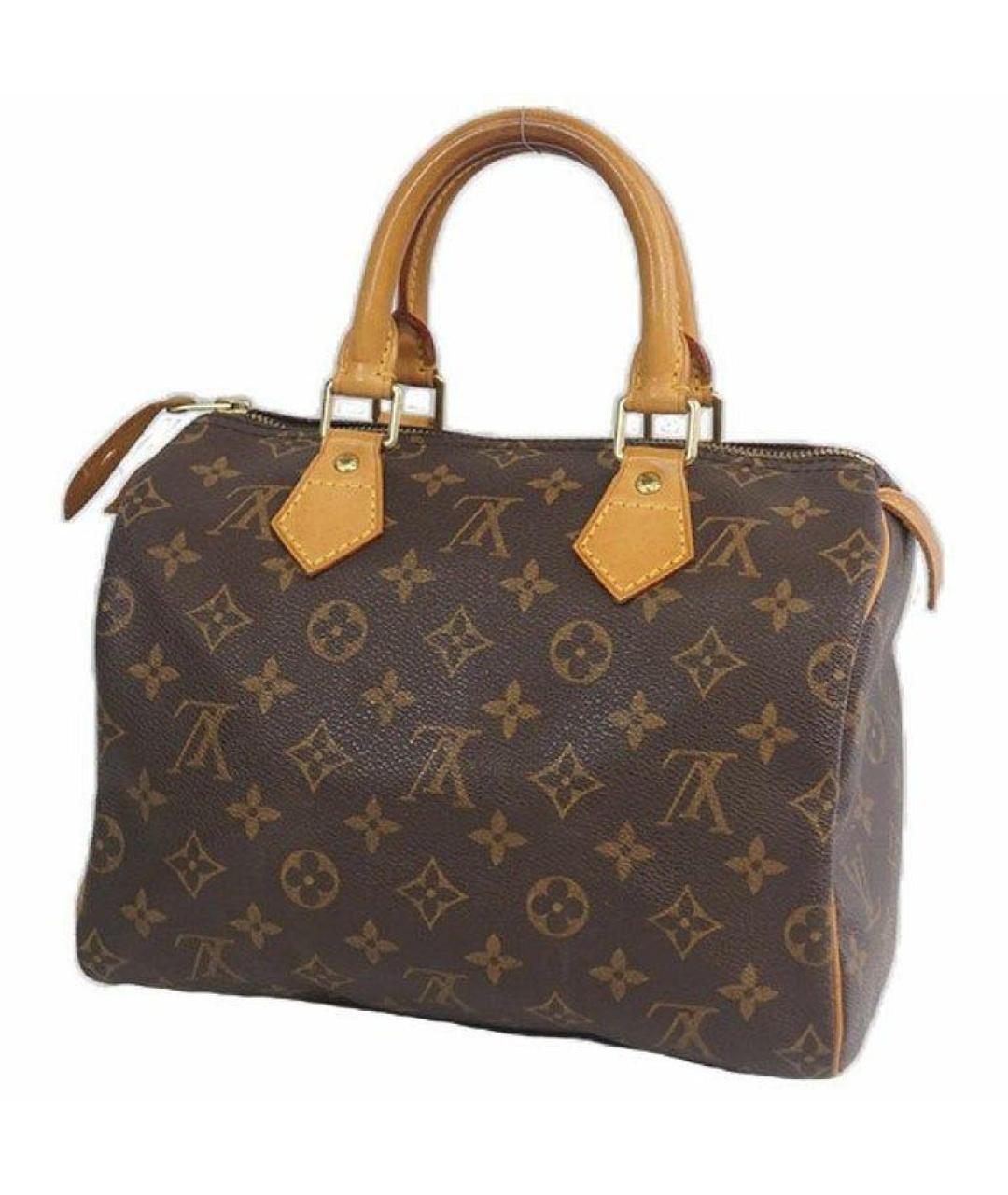 LOUIS VUITTON Коричневая кожаная сумка с короткими ручками, фото 8