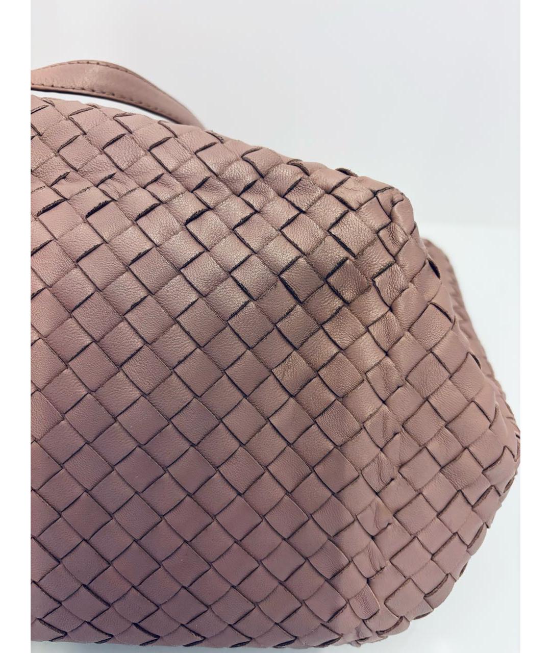 BOTTEGA VENETA Розовая кожаная сумка тоут, фото 3