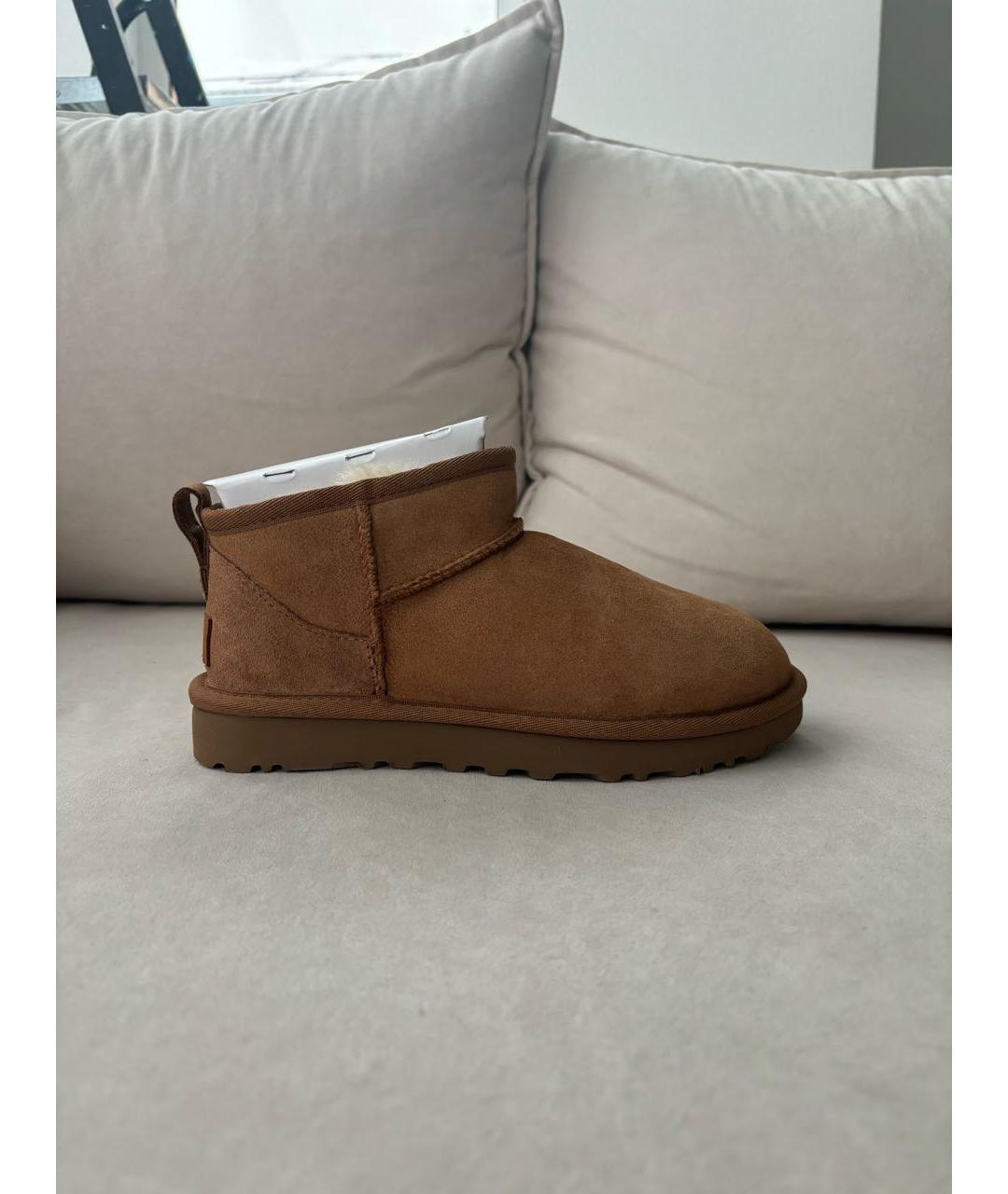 UGG AUSTRALIA Коричневые замшевые ботинки, фото 8